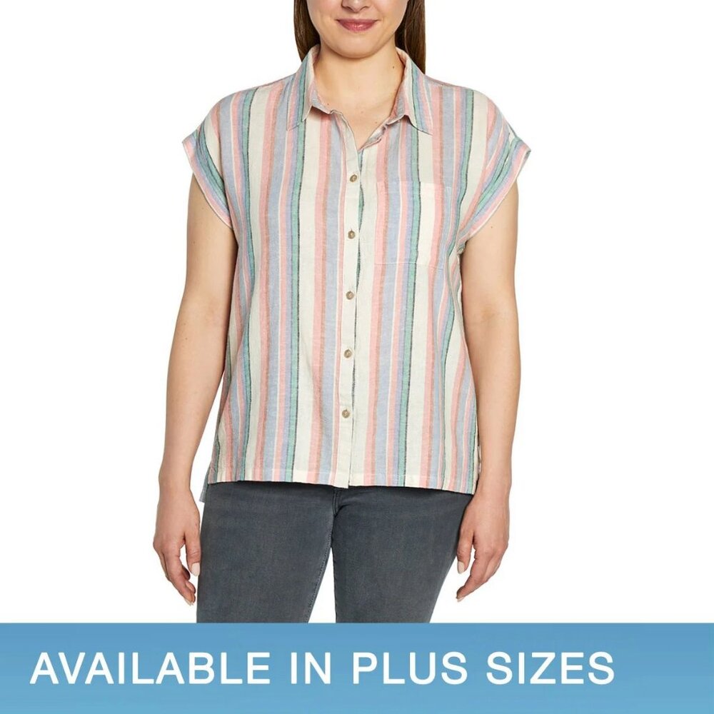 Orvis Ladies' Short‎ Sleeve Linen Blend Shirt